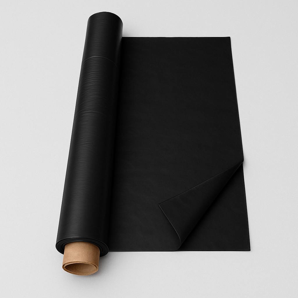 Плівка поліетиленова ЕКОВІЖЕН напіврукав 750 мм, 200м.п., 50мкм. (чорний колір)